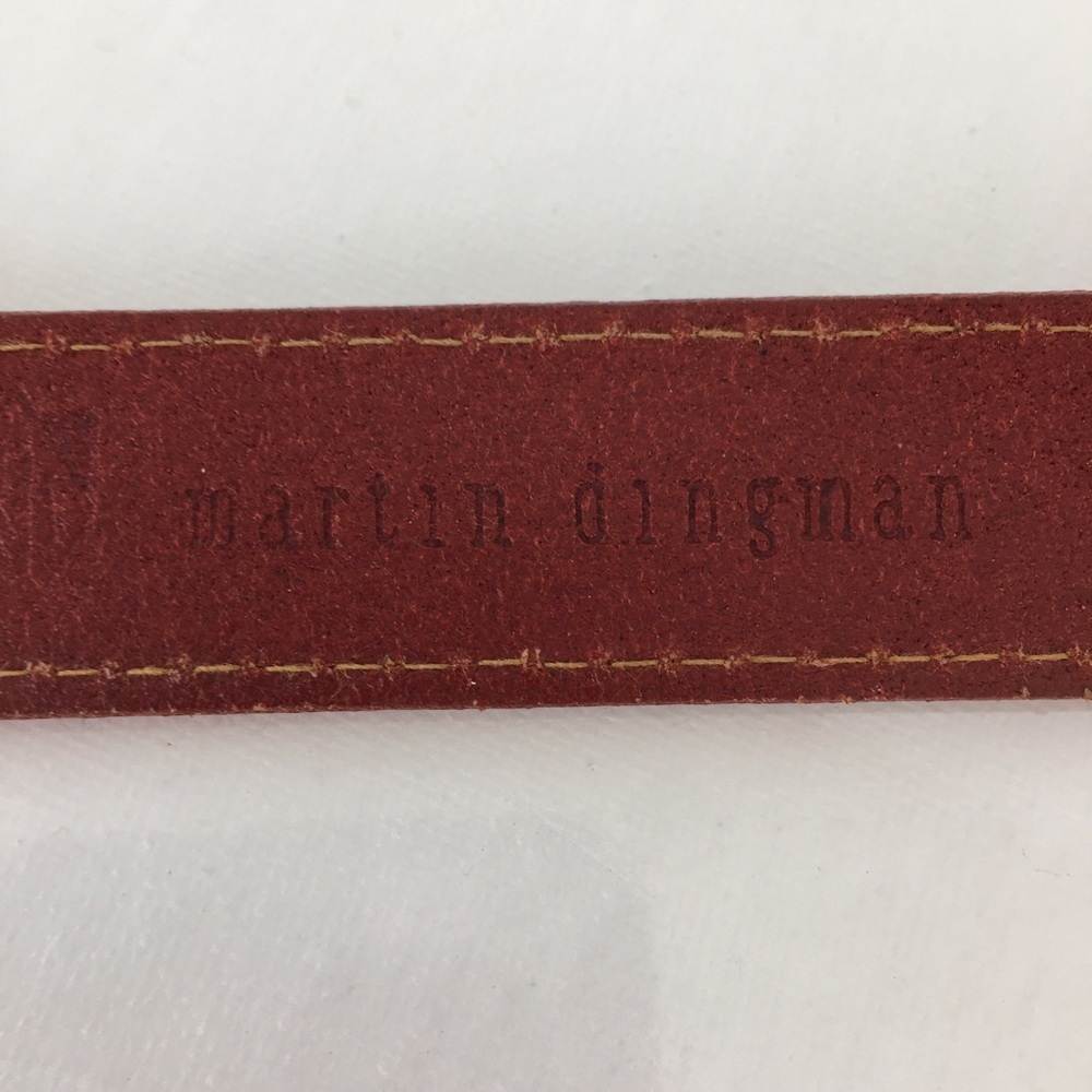 Martin Dingman Men’s Brown Leather Belt Size XL Italian Made Preppy Old Money - Picture 6 of 10